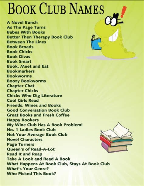 book club names generator.